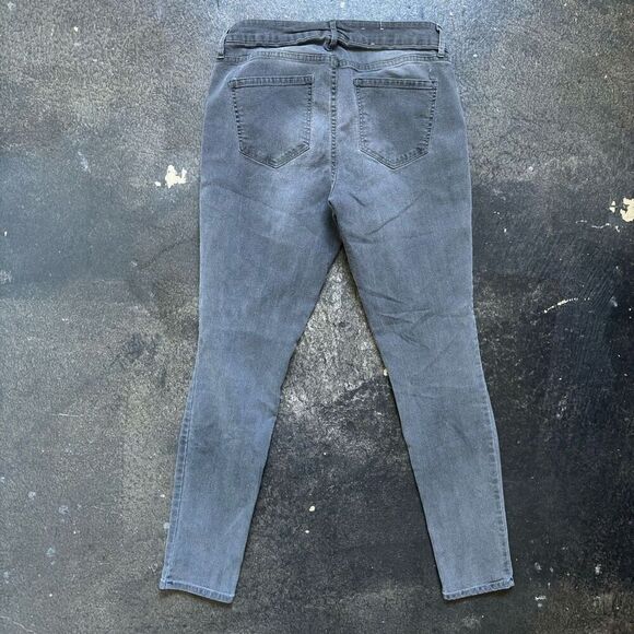 Old Navy Women's Super Skinny Mid-Rise Whiskering Grey Size 6 Standard - Picture 1 of 13